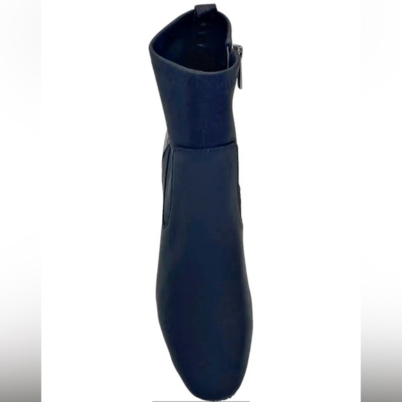 Donald Pliner ABBIE WOMENS SUEDE SQUARE TOE ANKLE BOOTS BLACK Sz 9 Y2K - Picture 5 of 14